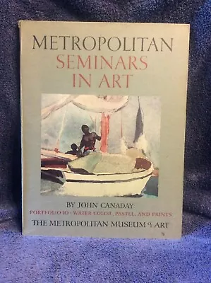 Metropolitan Seminars In Art Portfolio 10Water Color Pastel Canaday 1958M1 • $4