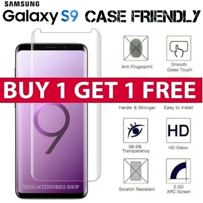 For Samsung Galaxy S8 S9 Full Curved 10D Tempered Glass Screen Protector Clear • £3.99