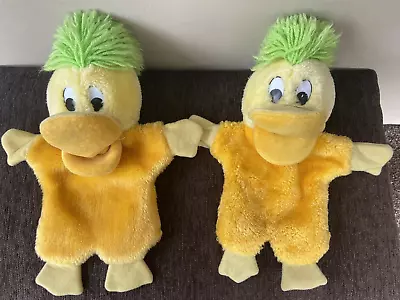 Vintage / Retro 90s Edd Ed The Duck Squeaking Hand Puppet X 2 By Golden Bear • £15.99