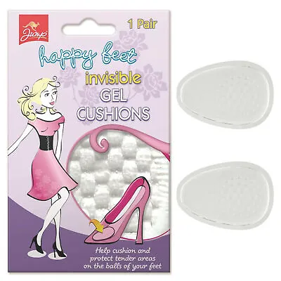 £2.29 • Buy Happy Feet Clear Non-Slip Gel Cushions One Pair Ball Of Foot Party Feet Insoles