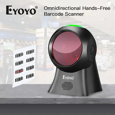 £60.11 • Buy EYOYO USB Wired Desktop Handsfree Laser 1D USB Barcode Scanner Platform For POS