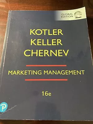 Marketing Management By Kotler Keller And Chernev (2001 Paperback Global... • $30