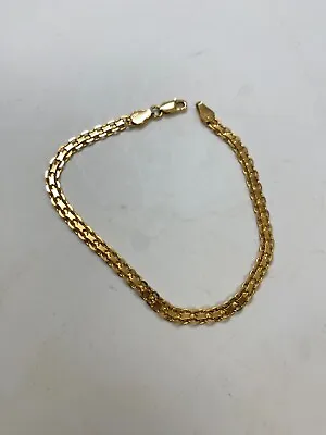 Milor Italy 925 Sterling Gold Plated Bracelet 8  Preloved! A34 • $19.95