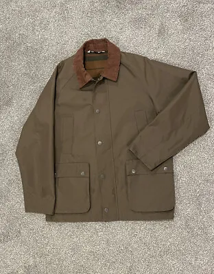 Zara Utility Combination Jacket Corduroy Collar Green Brown Medium • $65