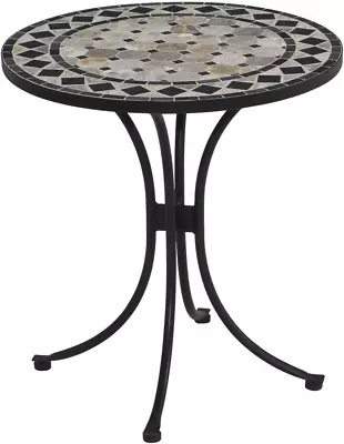 Home Styles Small Outdoor Bistro Table With Marble Tiles Design Table Top Constr • $220.04
