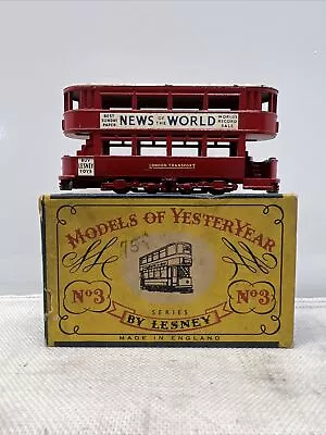 Dte Lesney Matchbox Models Of Yesteryear Y-3 News Of The World Tram New In Box • $53.95