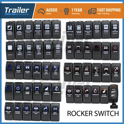 Rocker Switch Arb Carling Boat Caravan Style Dual Led On-off Red Blue White 12v • $16.87