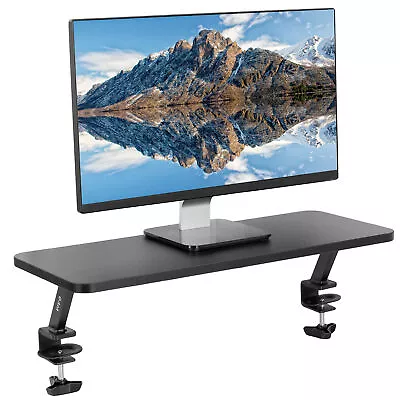 VIVO Black 26  Clamp-on Desk Shelf | Monitor Laptop Riser Desk Organizer • $59.99