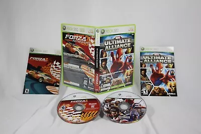 Microsoft Xbox 360 CIB COMPLETE Marvel Ultimate Alliance & Forza Motorsport 2 • $6.95