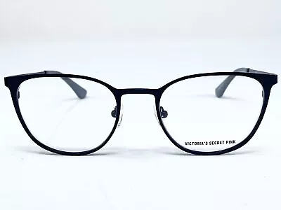 VICTORIA'S SECRET PK5039 Thin Glossy Black Round Womens Eyeglasses  53-21-140 • $34