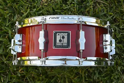 SONOR 14X5.5 10-LUG FORCE 3001 SNARE DRUM In RED LACQUER For YOUR DRUM SET! J708 • $179.95