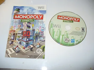 Monopoly Streets (Nintendo Wii 2010) Tested DISK & Manual • $12.88