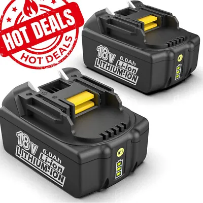 2-PACK For Makita 18V 6.0Ah BL1860 LXT Lithium Ion Battery/Charger BL1830BL1850 • $47.45