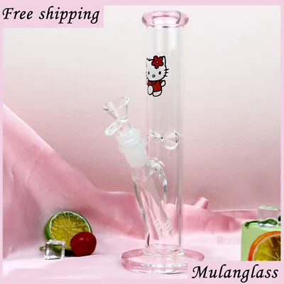 Hello Kitty Bongs Pipe  Glass Hookah Girly  Pink Smoking Water Pipe Christmas • $39.99