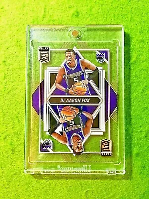 Elite DECK DE'AARON FOX CLEAR CARD JERSEY #5 KINGS 2021-22 Donruss • $29.95