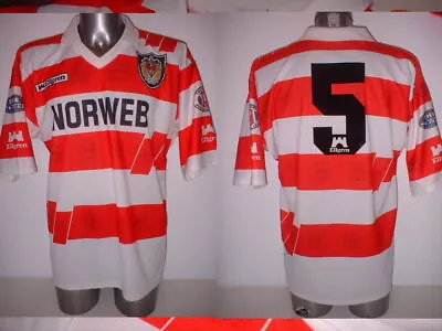 £64.99 • Buy Wigan Warriors Offiah Ellgren VIntage Shirt Rugby League Jersey Med Top Kit Rare