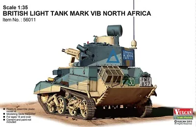 Vulcan Scale Model (56011) 1:35 British Ligh Tank Mark VI B (without Boxart) • $49.37