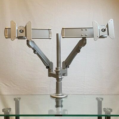 $78 • Buy Used - Dual Monitor Arm Desk Mount ESI Ergo EVOLVE2-MS VESA Quick Connect