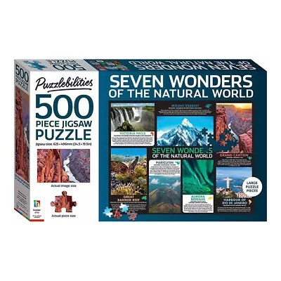 Puzzlebilities Seven Wonders Of The Natural World 500pcs Jigsaw Puzzle Toy • $22