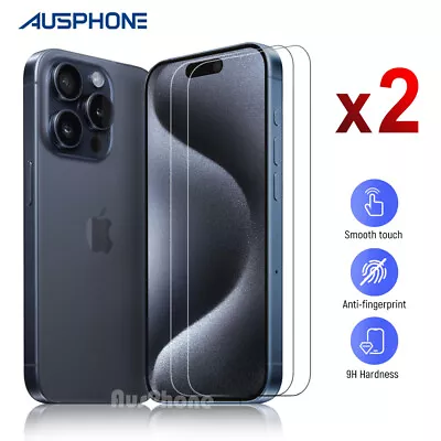 $3.99 • Buy 2XTempered Glass Screen Protector For IPhone 15 14 13 12 11 Pro Max PLUS XR XS 8