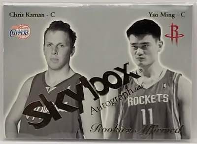 03-04 Skybox Autographics Rookies Affirmed Chris Kaman/Yao Ming Insert Card • $4.75