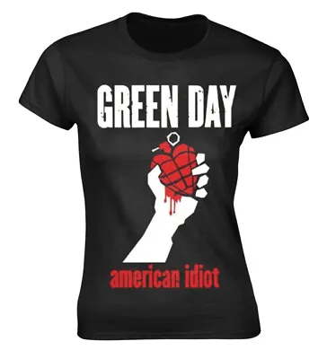 £16.99 • Buy Green Day American Idiot Heart Black Womens Fitted T-Shirt - OFFICIAL