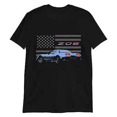 Corvette C5 Z06 American Patriotic Custom Car Club Short-Sleeve Unisex T-Shirt • $25.95