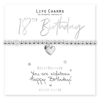 Life Charms Bracelet 18th -   You Are EIGHTEEN Happy Birthday! X   - Gift Boxed • £13.80