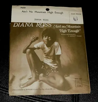 DIANA ROSS 7  PS Ain't No Mountain High Enough Error Title Strip Motown Picture • $75