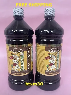 2 Bottles Of Usumacinta Pure Mexican Vanilla (33 Oz Per Bottle)  FREE SHIPPING • $39.95