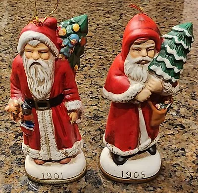 The Memories Of Santa Ornaments Lot Of 2 1901 / 1905 In Box Vintage • $19.99