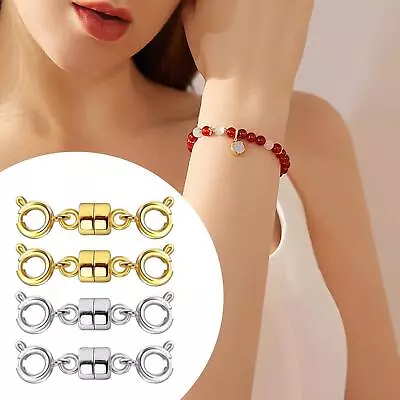 4 Pieces Locking Magnetic Clasp Closures Chain Stylish Jewelry Magnetic Clasp • £6.13