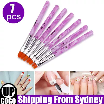 7x Nail Art Paint Brush Pens Nail Brushes Drawing Brushes Manicure Tools Set AU • $4.68