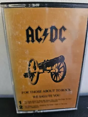 AC/DC For Those About To Rock (We Salute You) 1981 CASSETTE TAPE HARD ROCK • $29.99