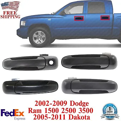 Front And Rear Exterior Door Handles For 2002-2009 Dodge Ram / 2005-2011 Dakota • $67.05