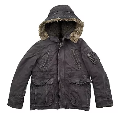 Abercrombie & Fitch Jacket Mt Washington Faux Fur Lined Parka - Men's Small • $149.99