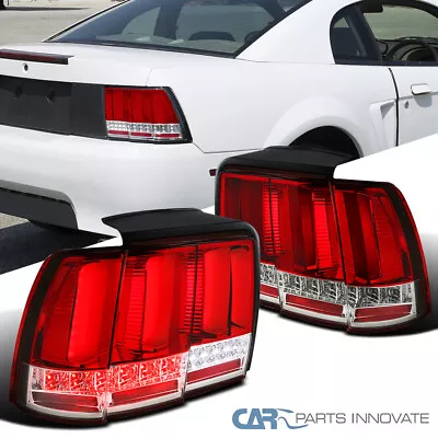 Fits 99-04 Mustang Red LED Sequential Signal Tail Brake Lights Lamps Left+Right • $145.75