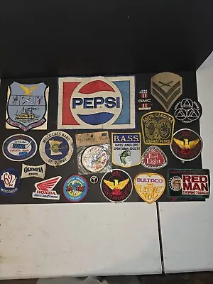 Vintage Patches Lot (19) MilitarymotorcypepsismurfspolicetobaccobeerRare • $29.99