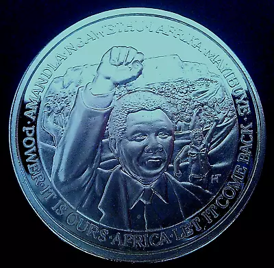 USA Medallion:  Undated  Nelson Mandela   .999 Silver Proof Capsule - Excellent • £2.20