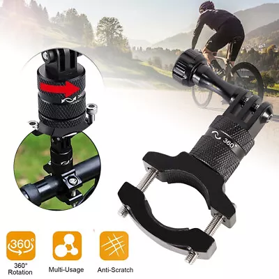 Bike Mount Camera Handlebar Mount 360° Rotation For Gopro Hero/6/5/4/3 Bracket • $18.89