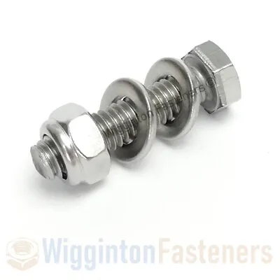 £1.99 • Buy M3 M4 M5 M6 M8 Nuts And Bolts / Fully Threaded Set Screw + Washers A2 STAINLESS