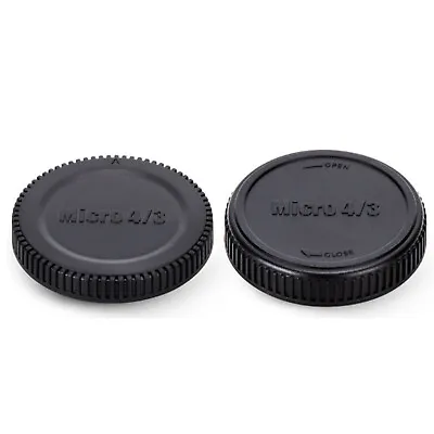 $6.64 • Buy Body Cap And Rear Lens Cap Cover Kit For Olympus / Panasonic Lumix Micro 4/3