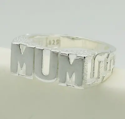 925 Real Sterling Silver Mum Ring All Size Brand New • £24.90