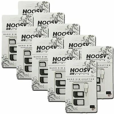 Nano SIM Card Adapter Converter To Micro Standard Set For Any Phone With Sim 10X • $5.75