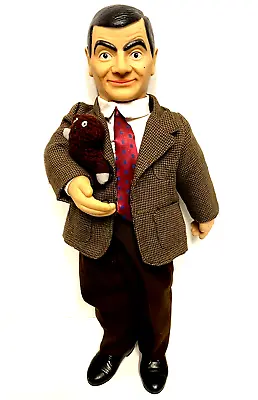 Mr. Bean Rowan Atkinson Doll With Teddy - 21' Tall No Tag Very Good Condition! • $107.74