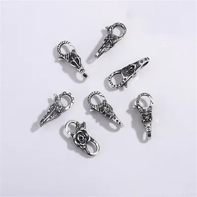 1pc Sterling Silver Double Lobster Claw Clasp For DIY Necklace Connector Jewelry • $12.59