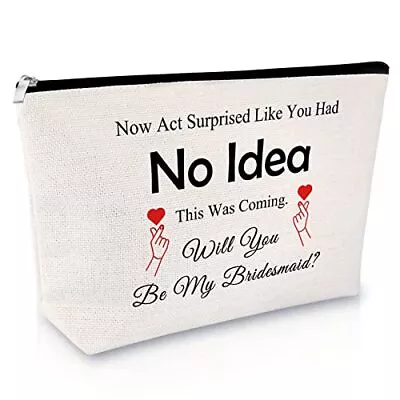 Maid Of Honor Gift Makeup Bag Bridesmaid Proposal Gift Bridal Shower Gift Wed... • $8.21