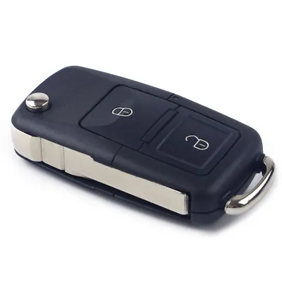 2 Button Flip Blank Remote Key Case Shell Fob Fit For VW Seat Skoda • $7.29
