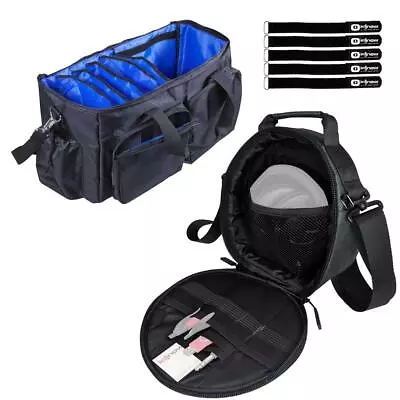 $156.75 • Buy DJ Pro Audio Studio Band Headphone Gear Case W Utility Storage Transport Bag