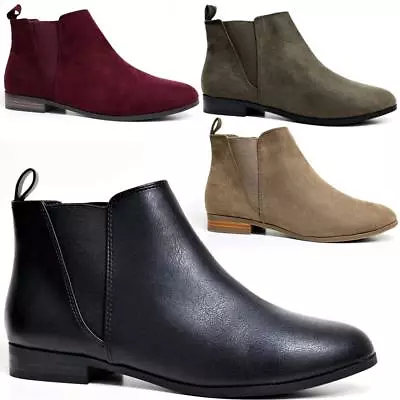 £14.95 • Buy Ladies Womens Ankle Block Heels Riding Smart Formal Biker Chelsea Boots Shoes